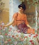 John William Godward Summer Flowers oil painting reproduction